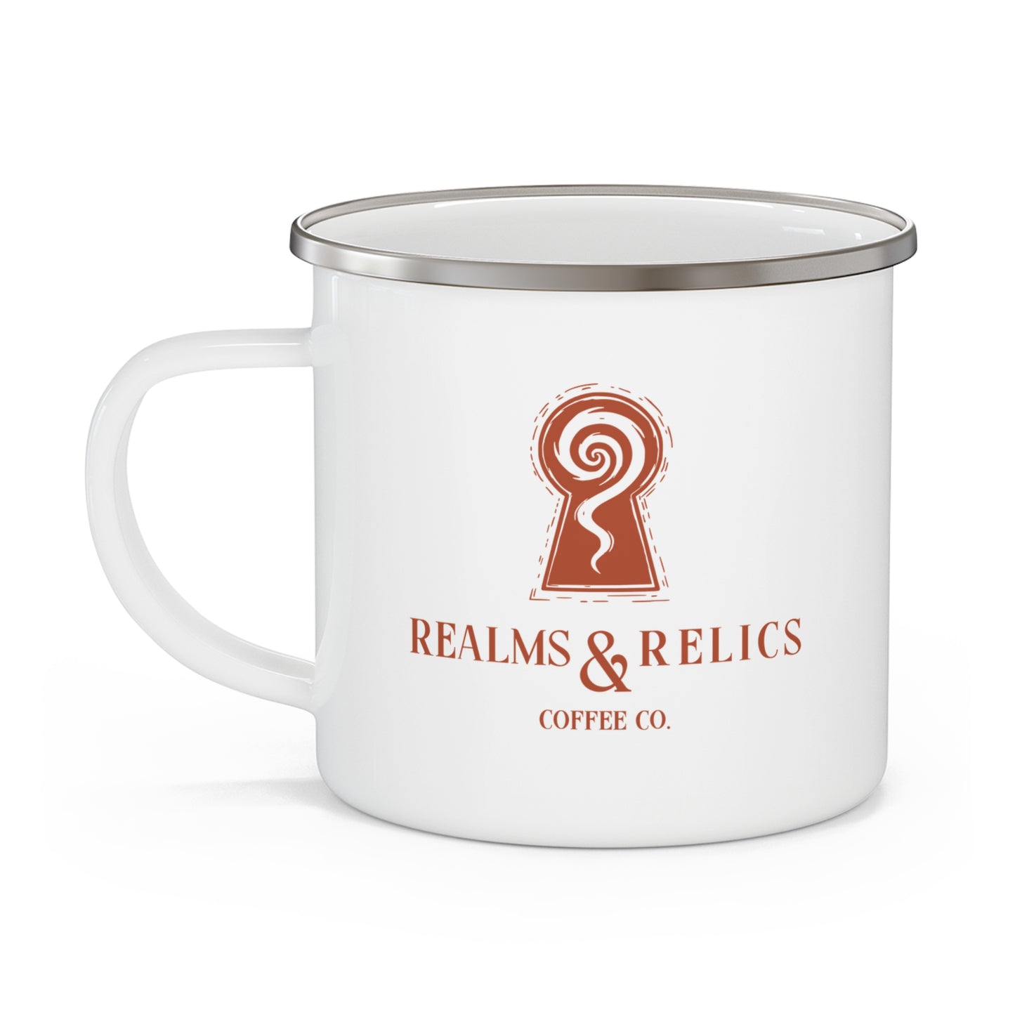 Realms & Relics Logo Camper Enamel Mug