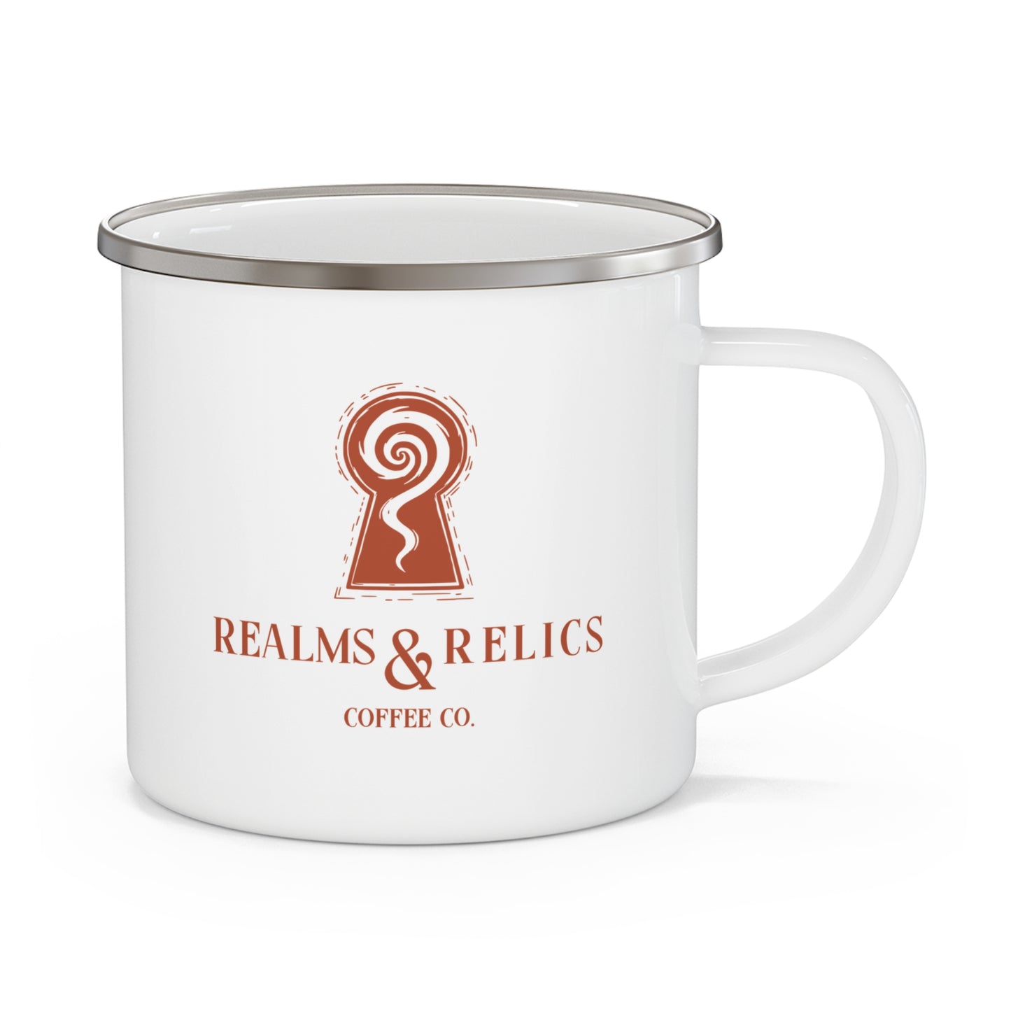 Realms & Relics Logo Camper Enamel Mug
